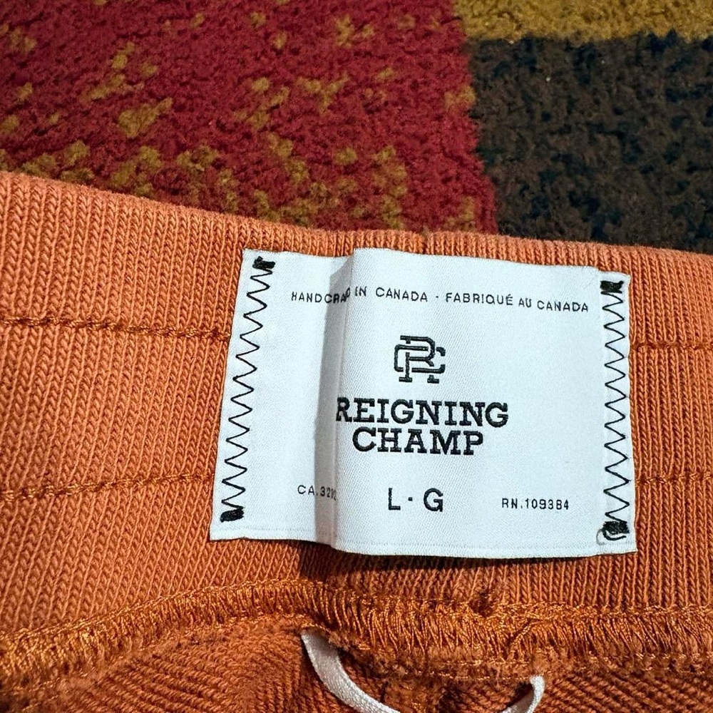 Reigning Champ Midweight Terry Sweatpants – Rust Orange - Picture 7 of 7